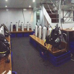wide and clean diving equipment place