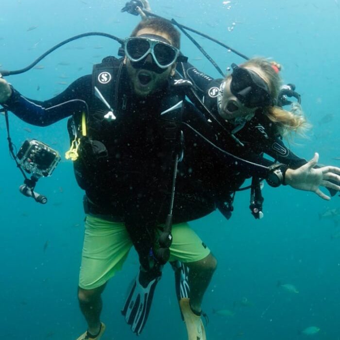 happy divers
