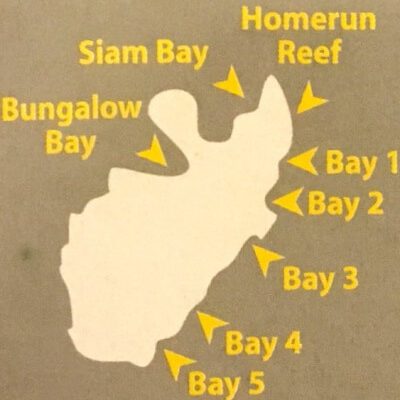 scuba diving in phuket, racha yai map