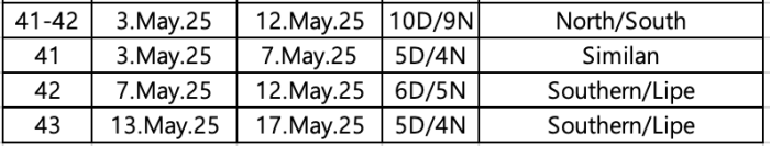 Deep Andaman Queen boat 2024-2025 schedule 2