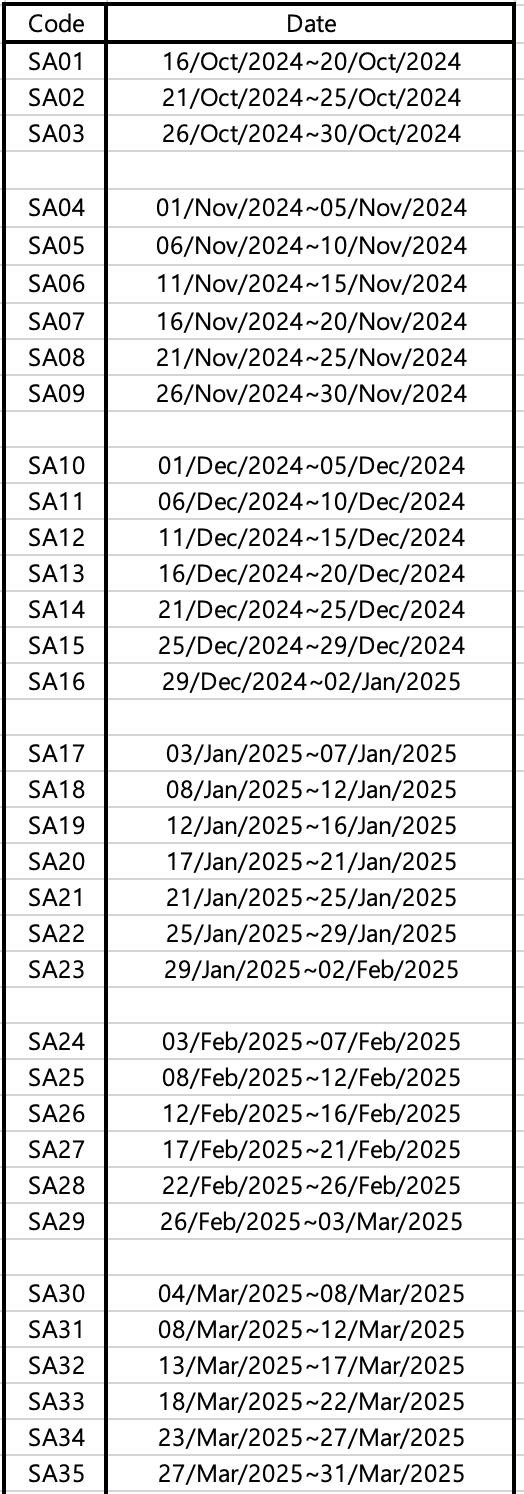 Sawadee Fasai boat 2024-2025 season schedule 1