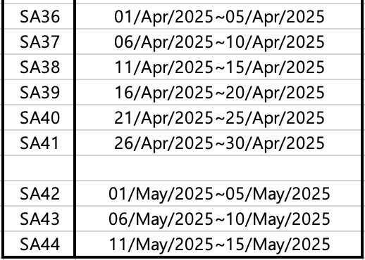 Sawadee Fasai boat 2024-2025 season schedule 2