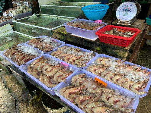 Rawai seafood market shrimp